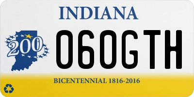 IN license plate 060GTH