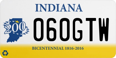 IN license plate 060GTW