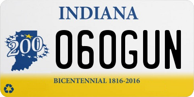 IN license plate 060GUN