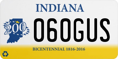 IN license plate 060GUS