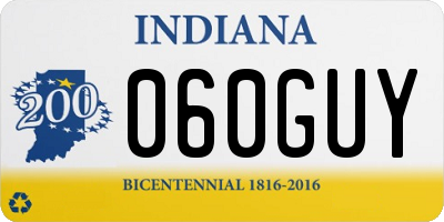 IN license plate 060GUY