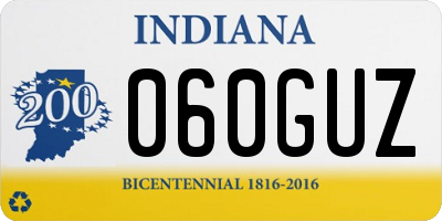 IN license plate 060GUZ
