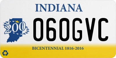IN license plate 060GVC