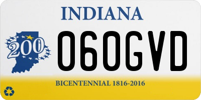 IN license plate 060GVD