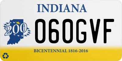 IN license plate 060GVF