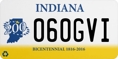 IN license plate 060GVI