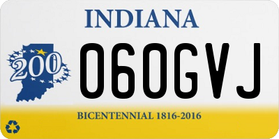 IN license plate 060GVJ