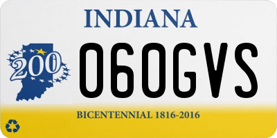 IN license plate 060GVS