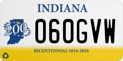 IN license plate 060GVW