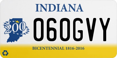 IN license plate 060GVY