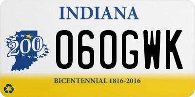 IN license plate 060GWK
