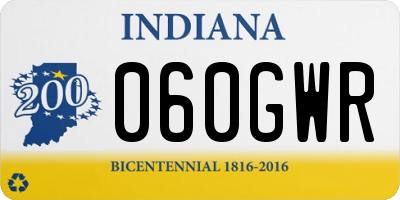 IN license plate 060GWR