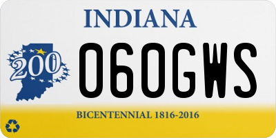 IN license plate 060GWS