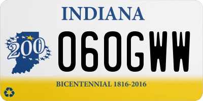 IN license plate 060GWW