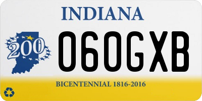 IN license plate 060GXB