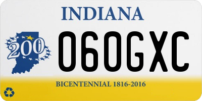 IN license plate 060GXC