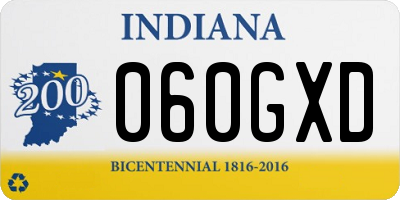IN license plate 060GXD