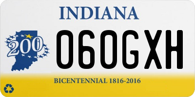 IN license plate 060GXH