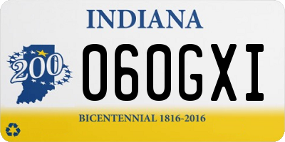 IN license plate 060GXI