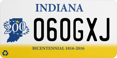 IN license plate 060GXJ