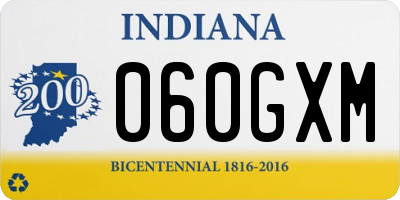 IN license plate 060GXM