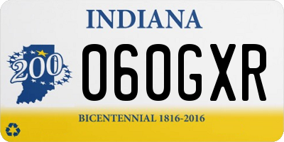 IN license plate 060GXR