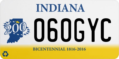 IN license plate 060GYC