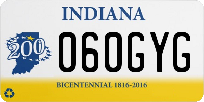 IN license plate 060GYG