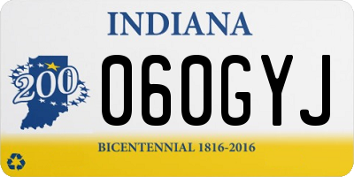 IN license plate 060GYJ