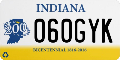 IN license plate 060GYK