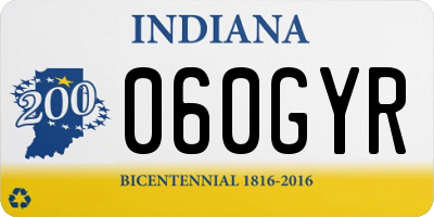 IN license plate 060GYR