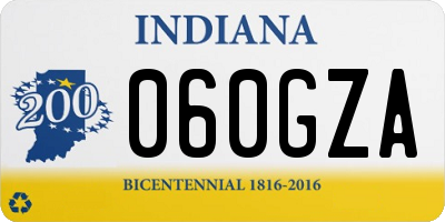 IN license plate 060GZA