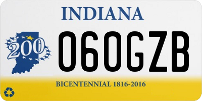 IN license plate 060GZB