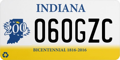 IN license plate 060GZC