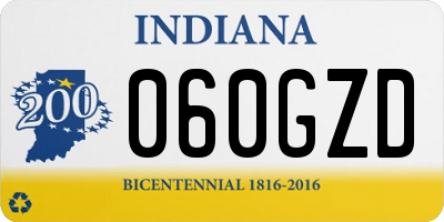IN license plate 060GZD