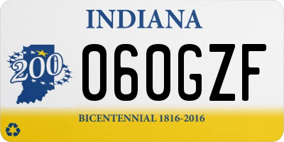 IN license plate 060GZF