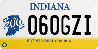 IN license plate 060GZI
