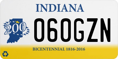 IN license plate 060GZN