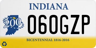 IN license plate 060GZP