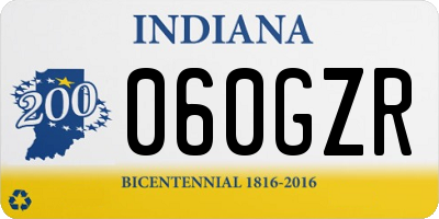 IN license plate 060GZR