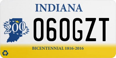 IN license plate 060GZT