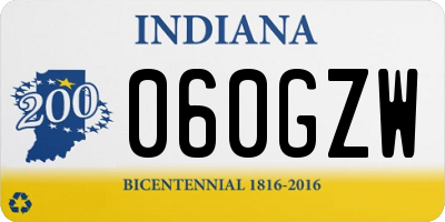 IN license plate 060GZW