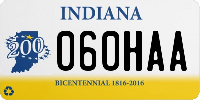 IN license plate 060HAA