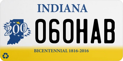 IN license plate 060HAB