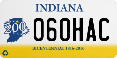 IN license plate 060HAC