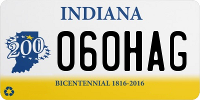 IN license plate 060HAG