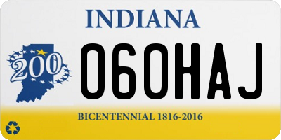 IN license plate 060HAJ