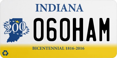 IN license plate 060HAM