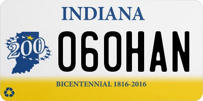 IN license plate 060HAN