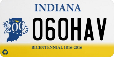 IN license plate 060HAV